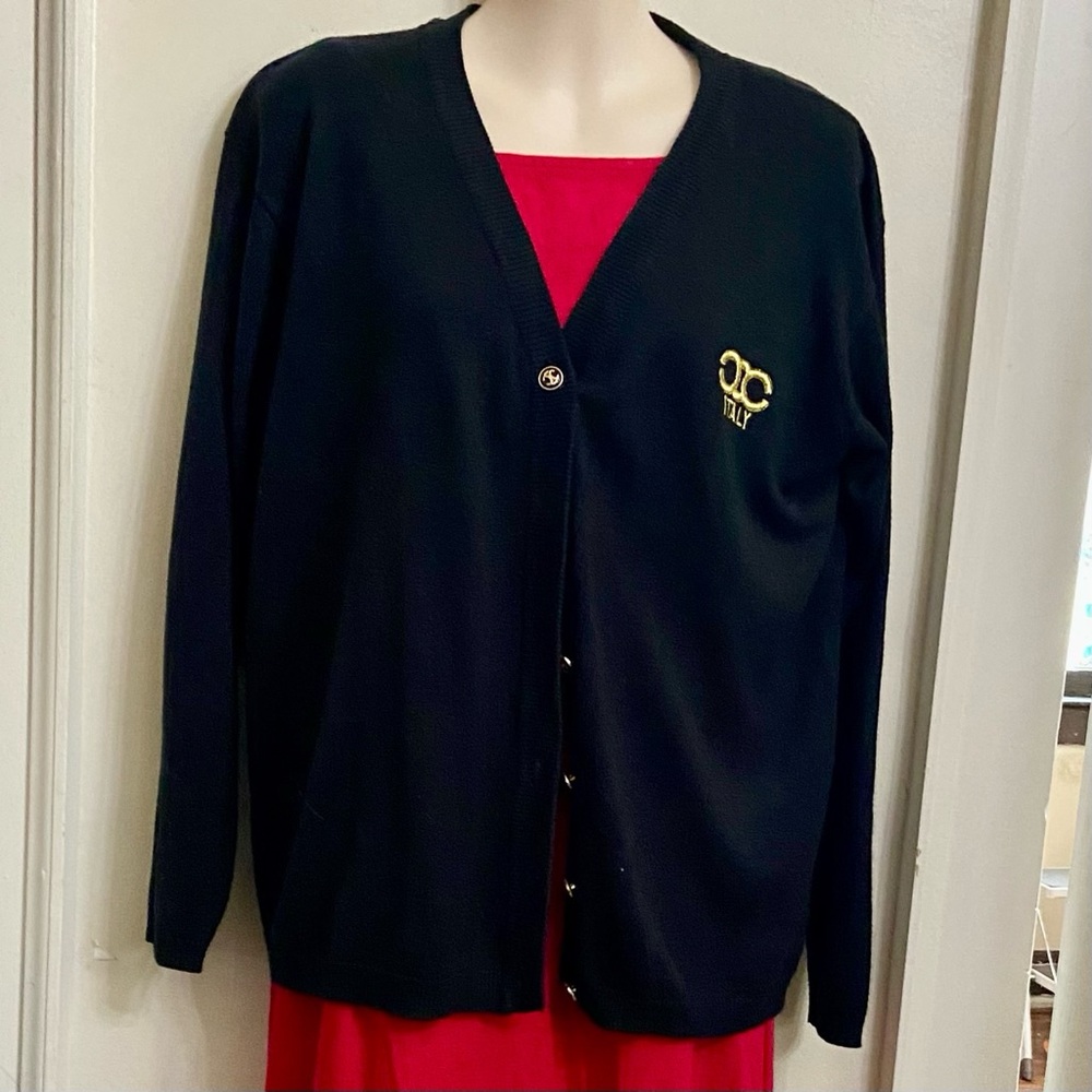 MW Italy Black Sweater Cardigan (L-XL)